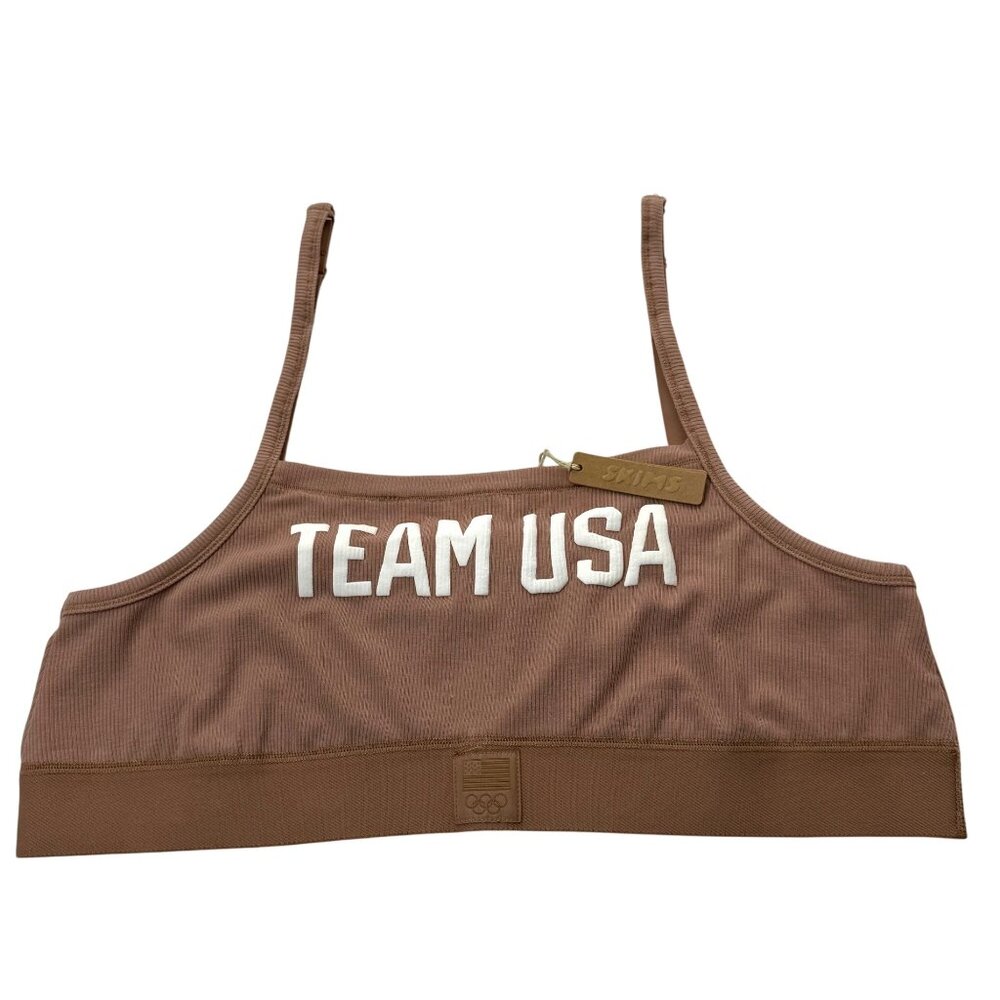 SKIMS Soft Lounge Bralette + Thong Set Team USA Sienna 4X - Picture 2 of 14